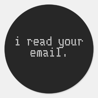 Rond Sticker pour ordinateur portable pirate - E-mail
