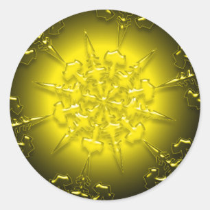 Rond Sticker pour ornement or