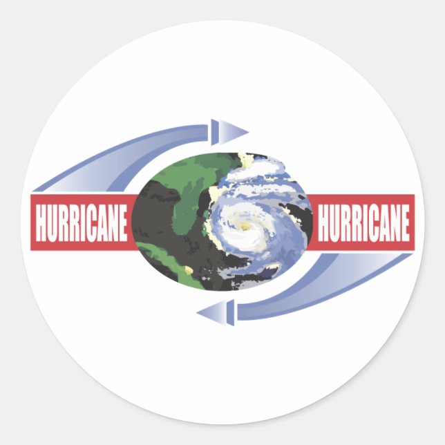 Rond Sticker pour ouragan (Devant)