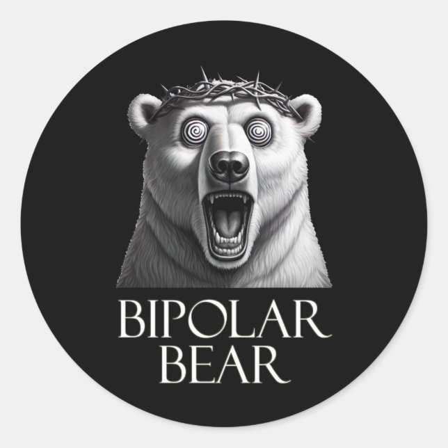 Rond Sticker pour ours bipolaire1 (Devant)