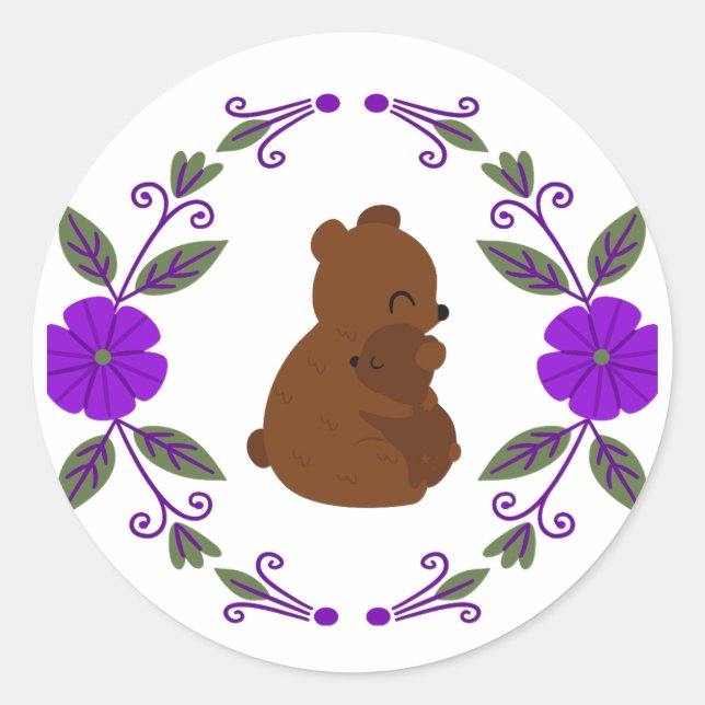 Rond Sticker pour ours de maman (Devant)
