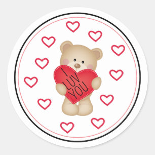 Rond Sticker pour ours en peluche