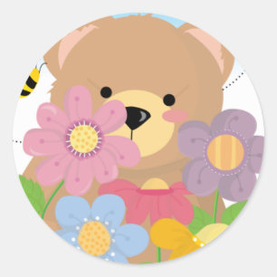 Rond Sticker pour ours en peluche