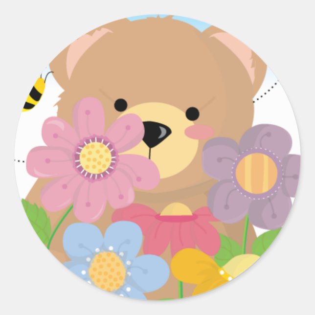 Rond Sticker pour ours en peluche (Devant)