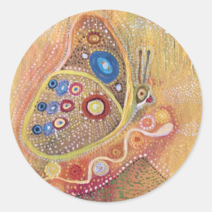 Rond Sticker pour peinture papillon