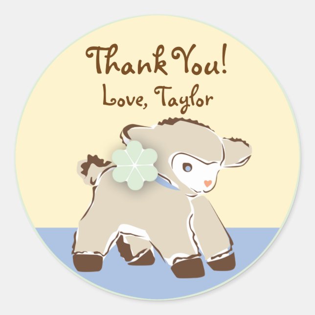 Rond Sticker pour petit agneau (Devant)