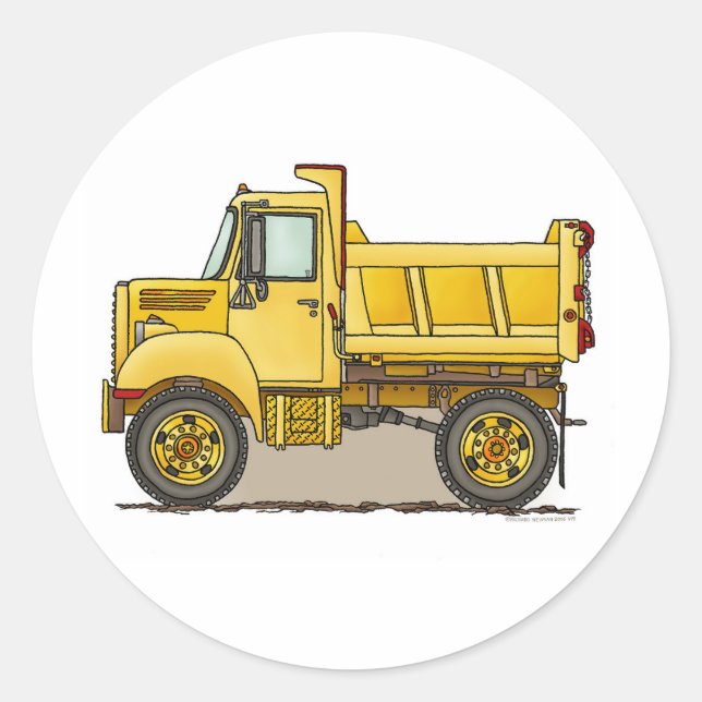 Rond Sticker pour petit camion de vidange (Devant)