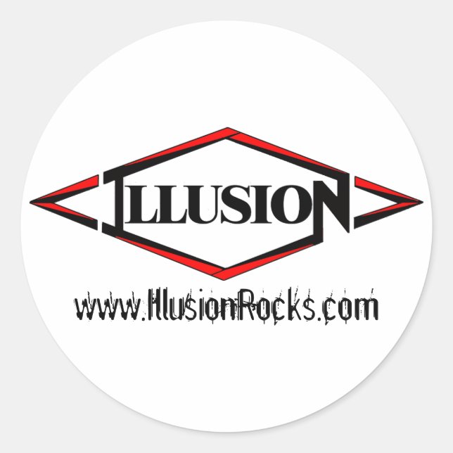 Rond Sticker pour petite illusion, logo et site Web (Devant)