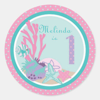 Rond Sticker pour petite sirène 1
