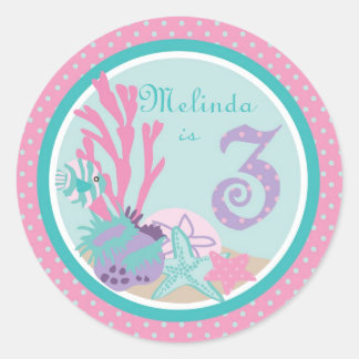 Rond Sticker pour petite sirène 3