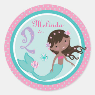 Rond Sticker pour petite sirène AA 2