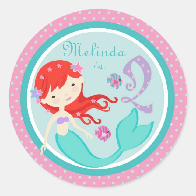 Rond Sticker pour petite sirène Auburn 2B (Devant)