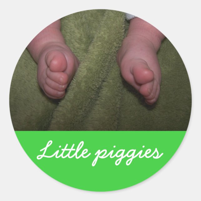 Rond Sticker pour petites piggies (Devant)