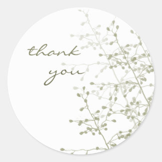 Rond Sticker pour petits pétales - Merci