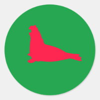Sticker pour phoque éléphant rouge