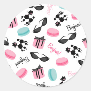 Rond Sticker pour phoque Macarons Lunettes de soleil et