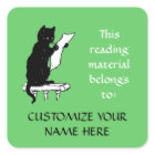 Sticker pour plaque de chat en vert clair