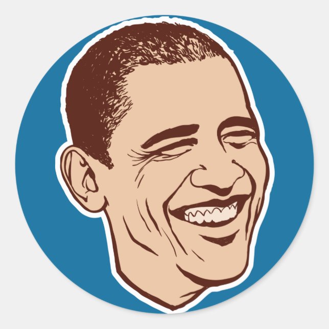 Rond Sticker pour portable Obama (Devant)
