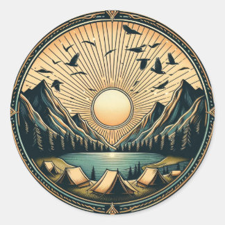 Rond Sticker pour Randonnée extérieur