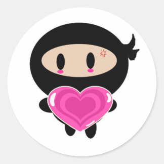 Rond Sticker pour récepteur cardiaque Kawaii Ninja