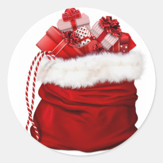 Rond sticker pour sac de Noël