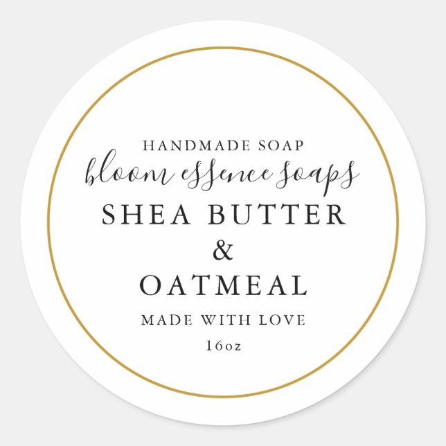 Rond Sticker pour savon or Faux (Devant)