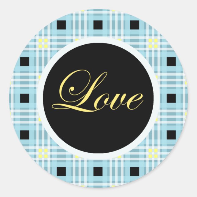 Rond Sticker pour sceau d'enveloppe d'amour (Devant)