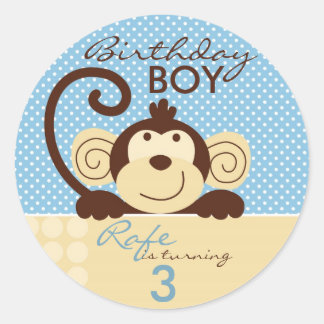 Rond Sticker pour singe