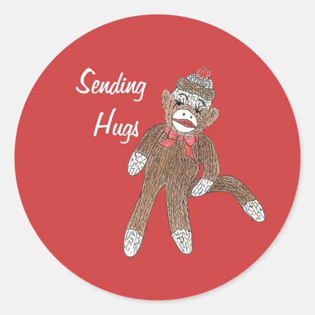 Rond Sticker pour singe Hug (Devant)