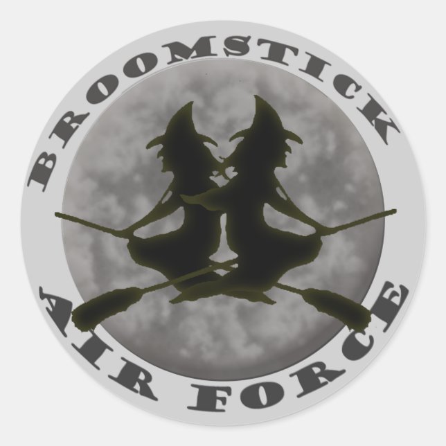 Rond Sticker pour sorcières d'Halloween (Devant)