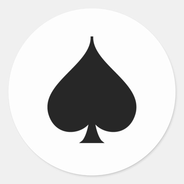 Rond Sticker pour Symbole Black Spade (Devant)