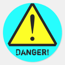 Sticker pour Symbole d'Avertissement Personnalisab