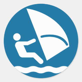 Rond Sticker pour symbole de planche à voile