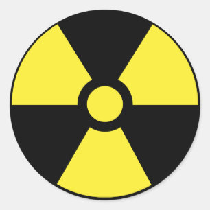 Rond Sticker pour symbole radioactif