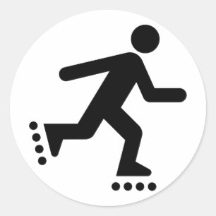 Rond Sticker pour Symbole Rollerblade