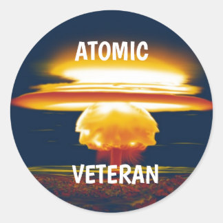 Rond Sticker pour vétérinaire atomique avec nuage de ch