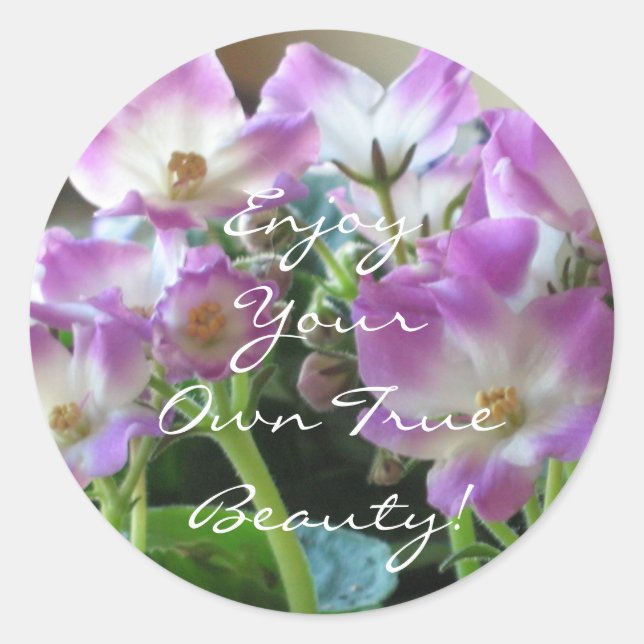 Rond Sticker pour violets africains (Devant)