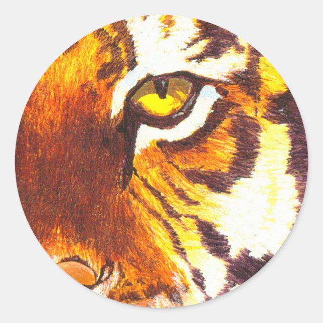 Rond Sticker pour yeux de tigre (Devant)