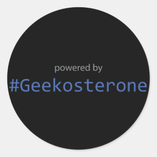Rond Sticker - Powered by #Geekosterone