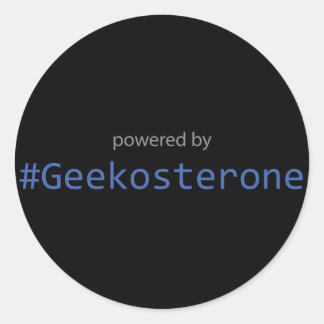 Rond Sticker - Powered by #Geekosterone