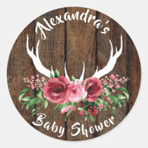 Rond Sticker préféré du Baby shower de cerf