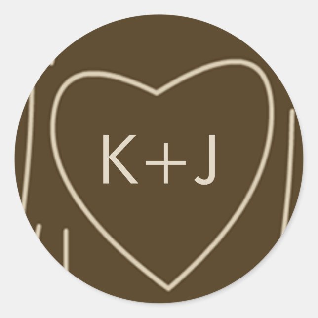 Rond Sticker préféré en chêne (Devant)