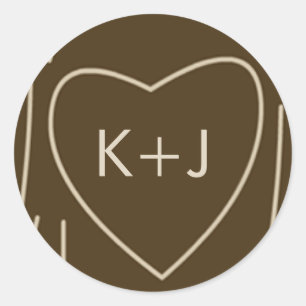 Rond Sticker préféré en chêne