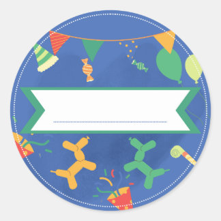 Rond Sticker Prénom Grand Anniversaire Enfant 2 - 7 ans