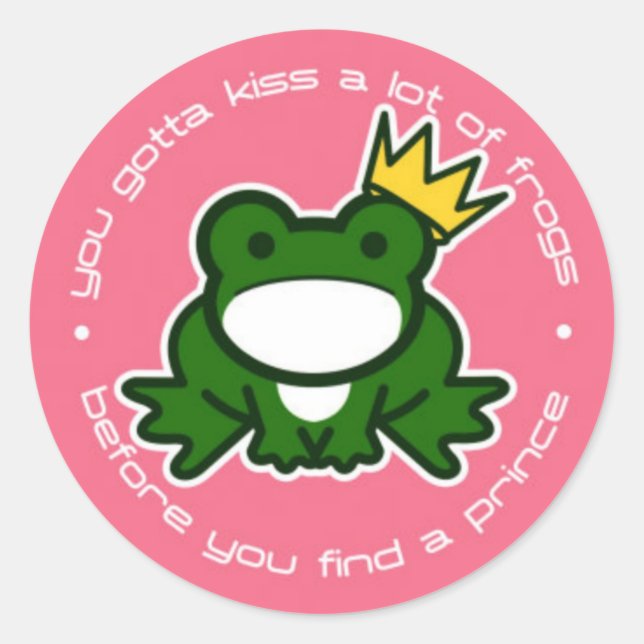 Rond Sticker Prince de grenouille (Devant)