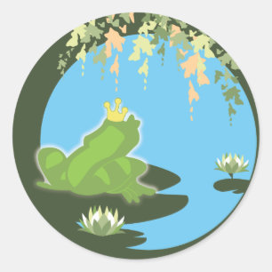 Rond Sticker Princess et Frog
