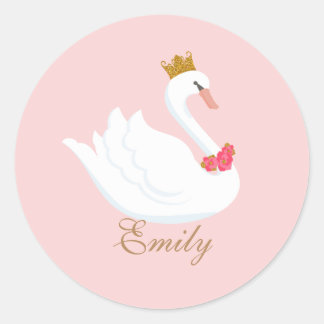 Rond Sticker Princess Swan