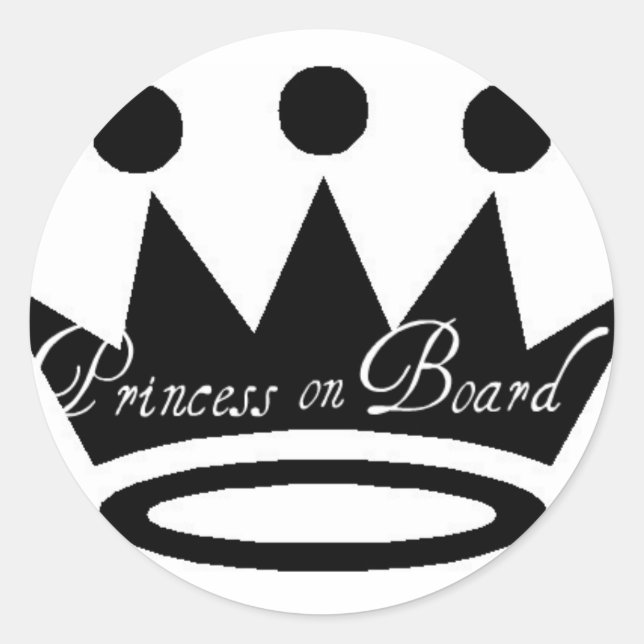 Rond Sticker Princesse à bord1 (Devant)