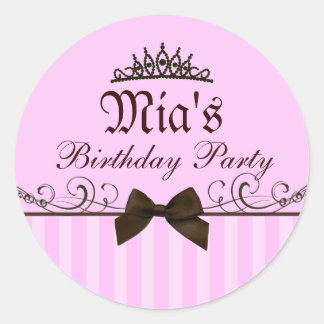 Rond Sticker princesse rose