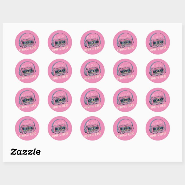 Rond Sticker principal Mix rose vibre (Feuille)